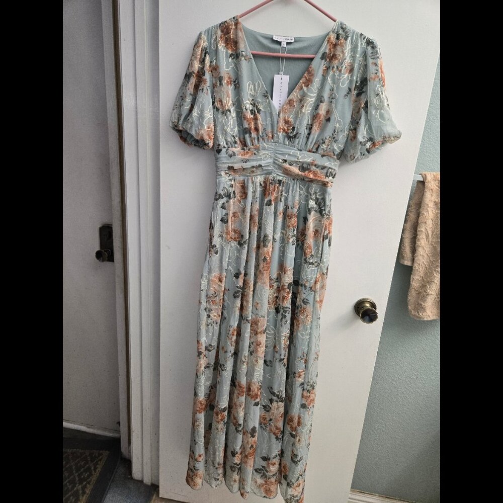 Baltic Born Ardley Maxi Sage Floral Dress Size L Brand New